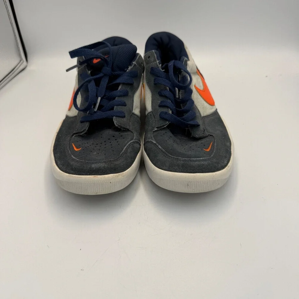 Nike SB Force 58 Mens Navy Grey Orange Skate Shoes DV5477-400 Size 11